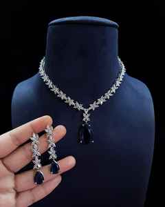 Top fabricant indien AD CZ classique collier à la mode ensemble pendentif perle multicolore pour les bijoux ethniques des femmes - Product Image 3