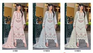 Nuevo traje de organza pesado estilo pakistaní bordado elegante trabajo impresión Digital para ropa de fiesta venta en línea - Product Image 2