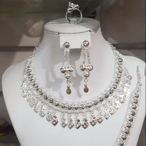 Dubai clásico diamante circón perla aleación boda aniversario joyería regalo mujer collar cadena moda cadenas collares - Product Image 2