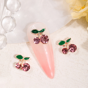 Vente en gros Mignon Accessoires pour Ongles Cerise Nail Art <span class=keywords><strong>Strass</strong></span> Femmes Décorations de Beauté Charme pour Ongles <span class=keywords><strong>Strass</strong></span> en Vrac - Product Image 2