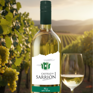 Rượu vang trắng khô Castillo De Sarrion Airen & Macabeo 11% Vol, cấp độ cơ bản, 075L, mã 8429531013686, xuất xứ Tây Ban Nha - Product Image 1
