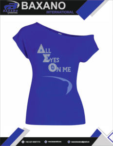 Delta Sigma Theta Sorority Modern Romantic off Shoulder T-<b>shirt</b> with Rhinestones Design <b>Party</b> Summer Front Logo Customizable - Product Image 5