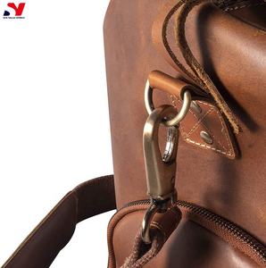 New Arrival Cowhide Leather Luxury <b>Men</b> Premium Leather Outdoor Duffel Travel Duffle <b>Weekender</b> <b>Bags</b> Low Cost Wholesale Price - Product Image 5