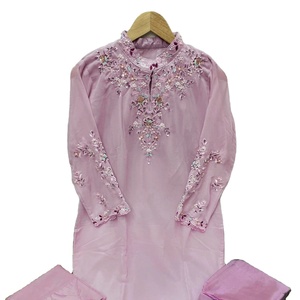 Faux Georgette bordado con fondo de algodón Sal-traje de guerra colección de ropa de fiesta para mujer - Product Image 1