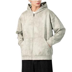 Sudadera con Capucha y Sudadera Unisex de Algodón de Alta Calidad, Estilo Vintage, Lavado Ácido, Talla Grande para Hombre - Product Image 4