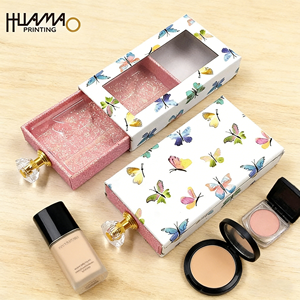 Caja de embalaje de lujo para pestañas estilo cajón con ventana transparente y asa de cristal, venta al por mayor, logotipo personalizado, embalaje para pestañas postizas - Product Image 2