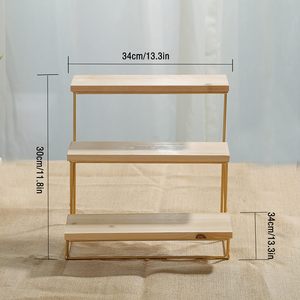 3-Tier Wooden <b>Cake</b> Holder <b>Stand</b> Multi-Purpose Pastry Serving Tray for Wedding Dessert Display Home Decor Pastry <b>Stand</b> - Product Image 4