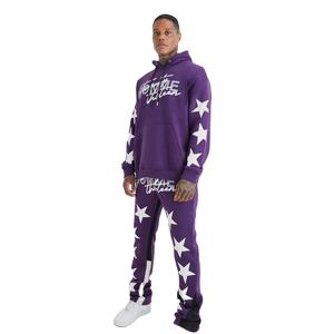 เสื้อกันหนาวลำลองใส่ได้ทั้งชายและหญิงชุดมีฮู้ด100% ผ้าโพลีเอสเตอร์ชุดติดตามเสื้อผ้าฤดูหนาวแบบลำลองสีทึบของผู้ชายชุด100% ผ้าฝ้าย - Product Image 1