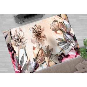 Alfombra Floral Impresa en 3D: Decoración para el Hogar en Tonos Suaves, con Pelo Suave - Product Image 3