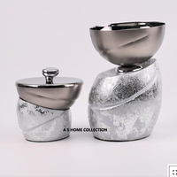 Brûleur à encens Mabkhara, artisanal en laiton doré, design feuille, luxe du Moyen-Orient, pour encens Oud et Bakhoor