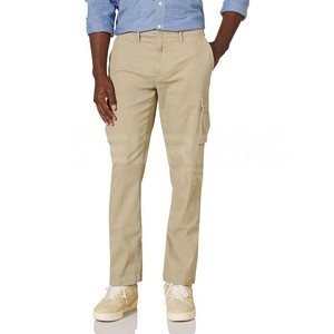 Meilleures ventes Pantalon cargo décontracté pour hommes personnalisé en gros Toile légère de couleur unie à motif droit Coupe régulière - Product Image 1