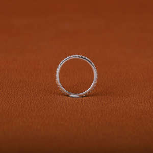 18KT Solid Gold Plated Round Cut Lab Grown Diamond Full Eternity Wedding Band Classic Luxury Wedding Gift - Product Image 6