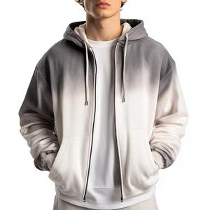 Hot Sale Custom Logo Men's High Quality Zipper Hooded Sweatshirt Oversized Vintage Full <b>Zip</b> <b>up</b> <b>Hoodie</b> for Men - Product Image 4