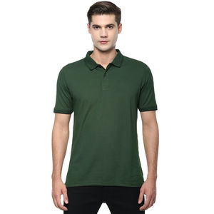 Polo informal de manga corta con bordado Anti-Pilling para hombre, camiseta Polo de talla grande de punto transpirable de Color sólido Premium, OEM - Product Image 2