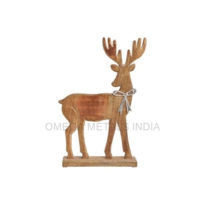 Haute Qualité Moderne Vintage En Bois Rein-Cerf Dernière Conception Vaisselle Vaisselle Article Cadeau Décorations De Noël En Métal Durable - Product Image 2