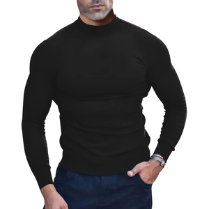 Diseñe su propia ropa de hombre Basics Cotton Blended Fleece Elegante Invierno Cálido Casual Sudaderas de manga larga para hombre - Product Image 5