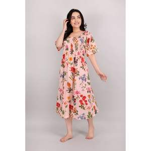 Trendy <b>Long</b> Cotton Night Gown Women Soft Quick Dry Breathable Smooth Nightwear <b>Nighties</b> for Spring & Everyday Sleepwear - Product Image 4