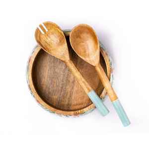 Tazón Redondo Ecológico de Madera de Mango con Revestimiento de Esmalte Impreso, Apto para Lavavajillas, Personalizable, Vajilla Elegante para Cenas Premium - Product Image 2