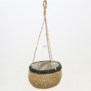 Maceta Colgante Ecológica de Pasto Marino, Productos Artesanales Naturales para Jardinería - Product Image 5