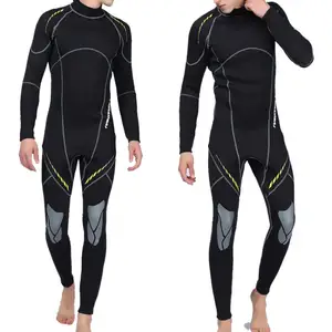 Premium neopren Wetsuit 3mm erkekler tüplü dalış termal kış sıcak Wetsuits tam takım elbise yüzme sörf Kayaking ekipmanları siyah