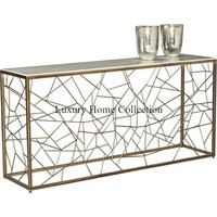 Table console convertible moderne de luxe de haute qualité, design floral en métal massif, personnalisable, pour bar, cuisine, salon