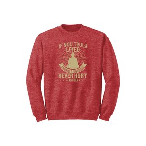 Sweat-shirt en mélange de coton avec des thèmes de bouddha imprimés Style décontracté 12 options de couleur 260-280 Placement de conception personnalisable GSM lourd - Product Image 4