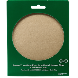 Glissières de parquet en feutre premium de 22 mm, rondes, auto-adhésives, pour chaises - Product Image 2