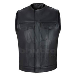 Chaleco de Cuero 100% de buena calidad para hombre, ropa exterior informal a prueba de viento, precio razonable para la temporada de otoño - Product Image 6