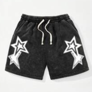 Camiseta y Pantalones Cortos Holgados con Estampado Gráfico para Hombre, Verano, 100% Algodón, Ecológicos, Anti-UV, Secado Rápido - Product Image 1