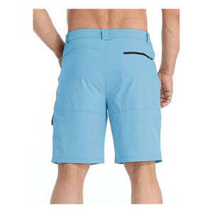 Personnalisé élégant lin/coton solide multicolore longueur au genou 6 poches imperméable séchage rapide Cargo randonnée Shorts hommes été rue - Product Image 3