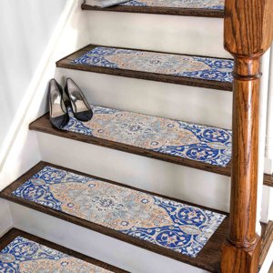 พรมพิมพ์ลาย: พรมลายโบฮีเมียนแบบซีดจางที่มีเอกลักษณ์เฉพาะตัว - Product Image 1