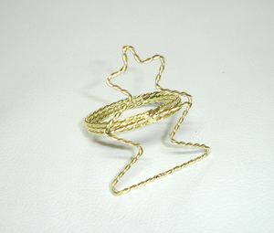 Ronds de serviette en fil d'argent pour décoration de table grillage nickelé forme de bague de doigt luxe en gros anneau de serviette à bas prix - Product Image 2