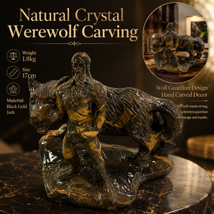 Vente en gros <span class=keywords><strong>de</strong></span> sculptures <span class=keywords><strong>de</strong></span> loup-<span class=keywords><strong>garou</strong></span> en cristal naturel, produits personnalisés acceptés, décorations en cristal très demandées - Product Image 2