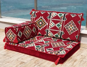 Asientos de suelo árabe Sofá de suelo árabe Piso de asiento Árabe | 90x70x10cm 3 piezas 1 Juego - Product Image 5