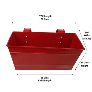 ตะกร้าชาวไร่ราวบันไดสี่เหลี่ยม | แผนแขวนทนต่อการกัดกร่อน (สีแดง เหลือง น้ําเงิน และ สีแมเจนต้า ) - Product Image 3