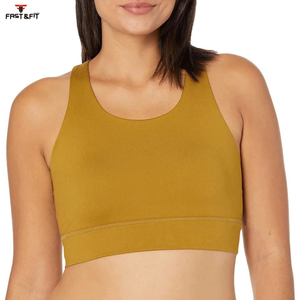 เสื้อชั้นในกีฬาโยคะคุณภาพสูงสำหรับผู้หญิง - ไซส์พลัส ดีไซน์เรียบง่ายด้านหน้า รองรับได้ดี ยืดได้สี่ทิศทาง สีสันปรับแต่งได้ ขายส่ง - Product Image 3