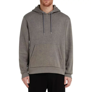 Sudaderas con capucha de algodón de alta calidad para hombre, las mejores sudaderas de talla grande OEM Acid Wash Top al por mayor para la temporada de invierno - Product Image 1