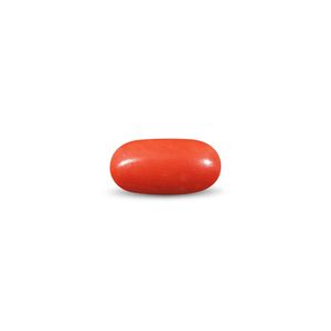 Coral rouge de haute qualité de 8,84 carats, certifié GIA, pierre précieuse minérale carrée en jaune, vert et blanc, polie et traitée thermiquement - Product Image 1