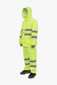 Imperméable de haute qualité XL jaune en polyester imperméable coupe-vent léger confortable et pliable avec capuche pour le camping en plein air - Product Image 3