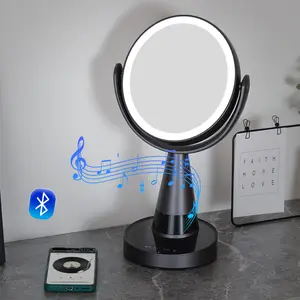 Music Round Mirror Manufacturer Magic Mirror Light Makeup Led Mirror