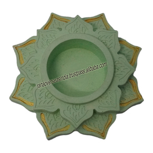 High Quality Hot Selling Floral Style Handmade Ceramic <b>Tea</b> <b>Light</b> <b>Holder</b> for Christmas and Wedding Party Home Decoration - Product Image 3
