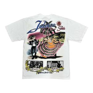 Camiseta informal Unisex 100% Jersey de algodón de manga corta de alta calidad patrón de letras personalizable tela de estambre frontal en blanco Boxy - Product Image 6