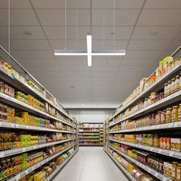 Éclairage LED pour allées de supermarché, luminaires linéaires de 600 mm, éclairage de plafond pour allées, dimmable