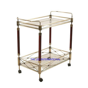 Nuevo Carro de Servicio de Lujo para Hoteles, Mueble para Decoración del Hogar, Carro de Cocina de 3 Niveles, Carro Metálico Dorado de Forma Ovalada - Product Image 6