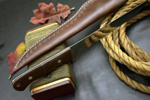 Handmade Fillet <b>Knife</b> D2 Steel Blade Micarta Handle With Leather Sheath Outdoor <b>Knife</b> , <b>Fish</b> Cutting <b>Knife</b> - Product Image 4