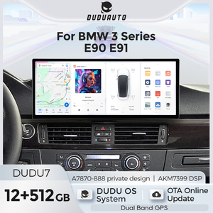 DUDUAUTO DUDU7无线Carplay Android自动车载收音机播放器，适用于宝马<span class=keywords><strong>3</strong></span>系E90 E91 E92 2005-2012 CCC CIC - Product Image 2