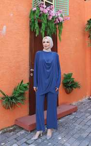 Conjunto de Dos Piezas para Mujer, Estilo Modesto |   Conjunto de Top de Manga Larga y Pantalones |   Moda Elegante y Modesta - Product Image 4