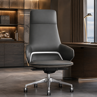 Chaise de bureau de luxe, chaise de bureau exécutive moderne en cuir, chaise de bureau confortable et ergonomique pour le travail au bureau