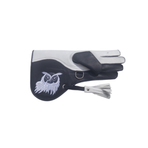 RehexImpex 2026 (35cm) Red Falconry Gloves Double-Layer Cowhide Owl Embroidery Lightweight Luxury Long Protective Bird Handling - Product Image 5