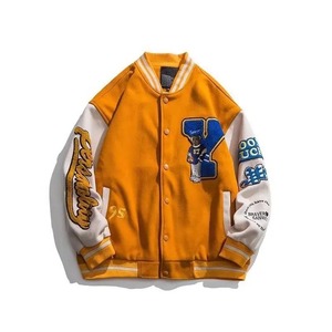 Vente en gros de streetwear de baseball personnalisable pour hommes veste universitaire fine à broderie en chenille taille véritable Letterman support en tissu pour l'hiver - Product Image 2